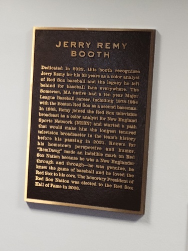 Jerry Remy plaque