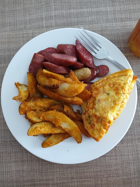 Kielbasa and eggs Kielbasa and eggs