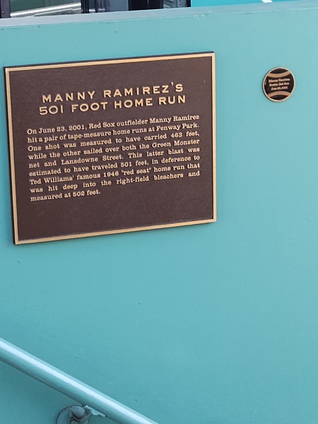 Manny Ramirez plaque