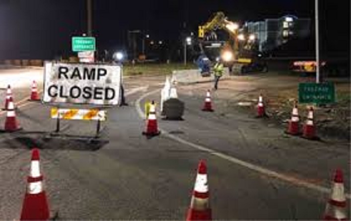 Ramp closed sign Ramp closed sign