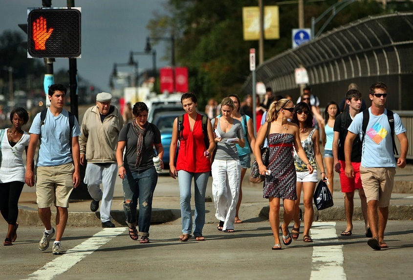 Boston jaywalkers