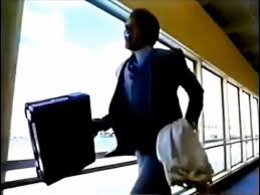 Running through airport Running through airport